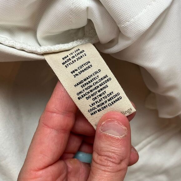 Soft Surroundings Velour White Jeans Fly Front Straight Leg Women's 18 NWT - Picture 5 of 12